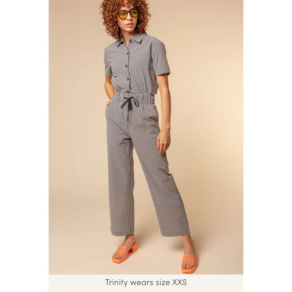 Wayre Cruiser Wide Leg Stretch Pant in Gingham Plaid